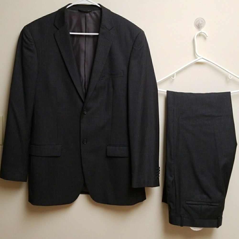Charcoal Grey striped prontomoda suit